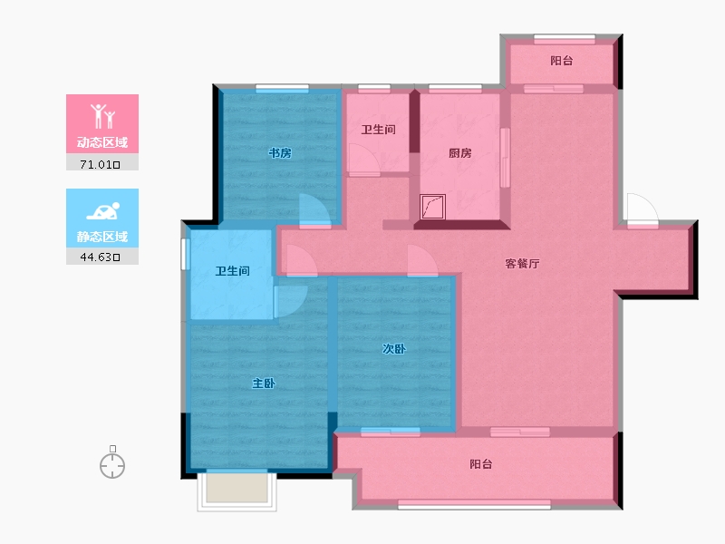 河南省-周口市-淮阳建业城二期-102.00-户型库-动静分区