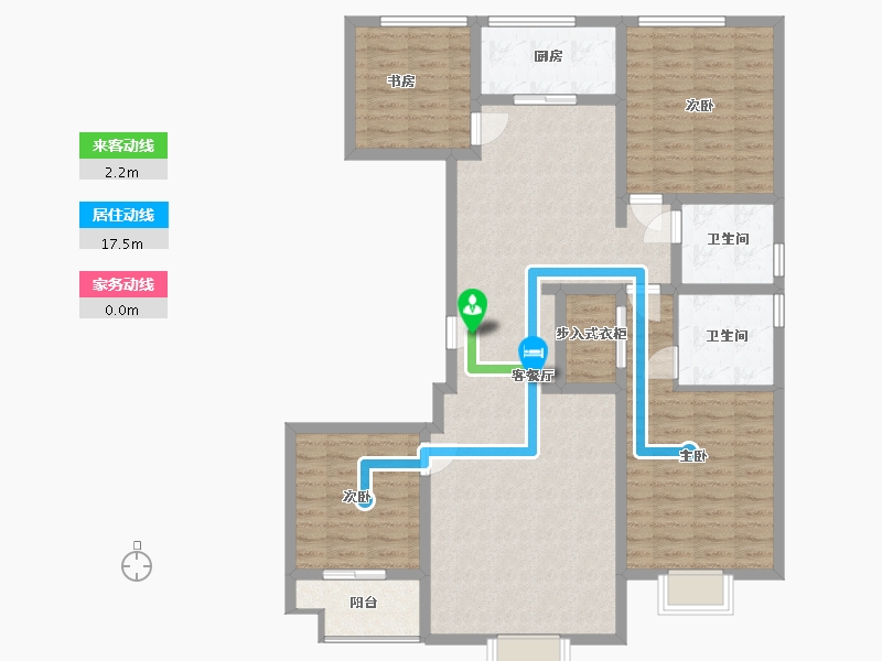 山东省-潍坊市-紫玉兰亭-122.01-户型库-动静线