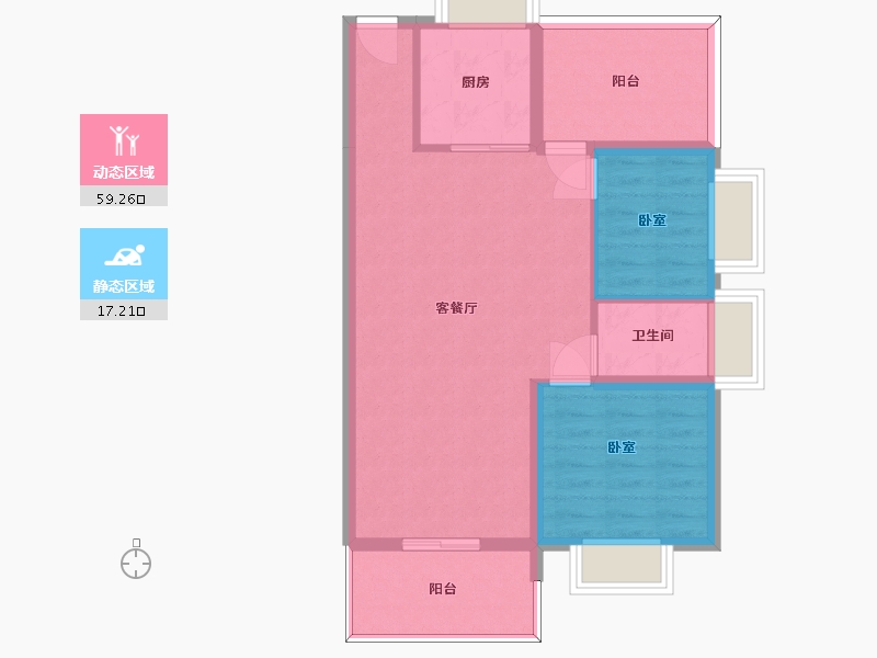 广东省-惠州市-香树御园-68.79-户型库-动静分区