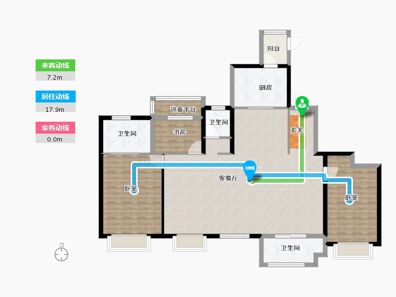 湖北省-孝感市-新城悦隽-136.00-户型库-动静线