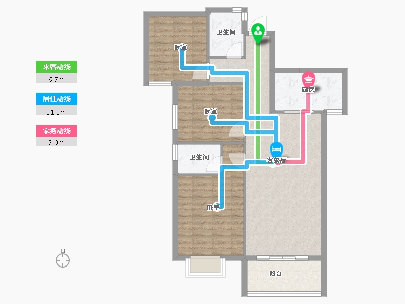 湖北省-孝感市-迎宾花城-89.14-户型库-动静线