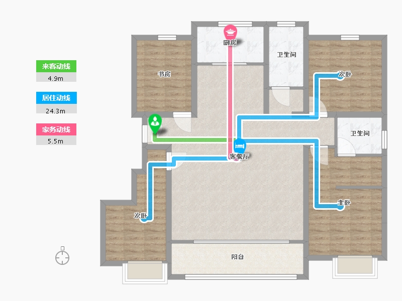 山东省-潍坊市-紫玉兰亭-119.00-户型库-动静线