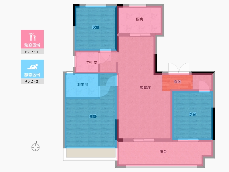 河南省-周口市-品胜阳城府-97.60-户型库-动静分区