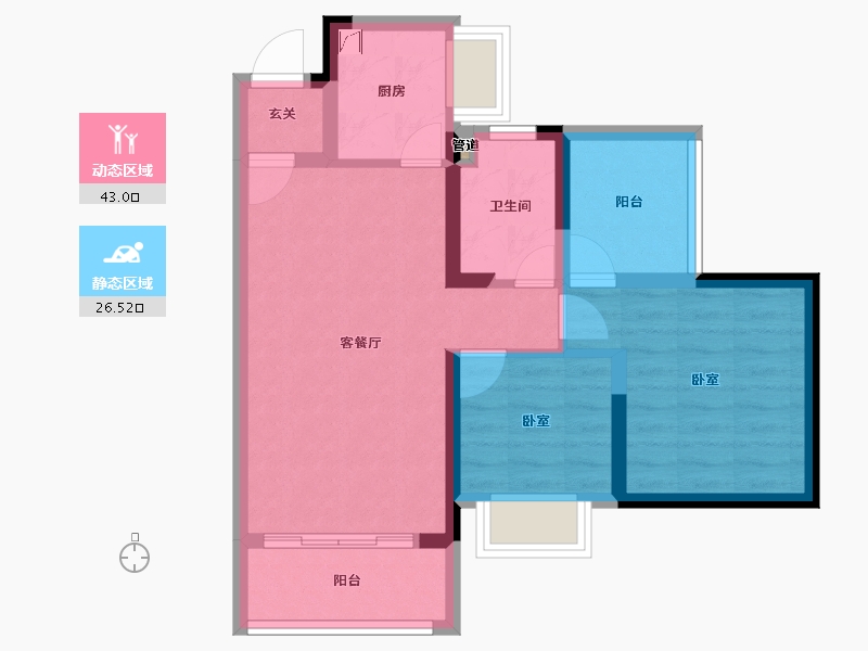 广东省-惠州市-颐安天朗名庭-61.01-户型库-动静分区