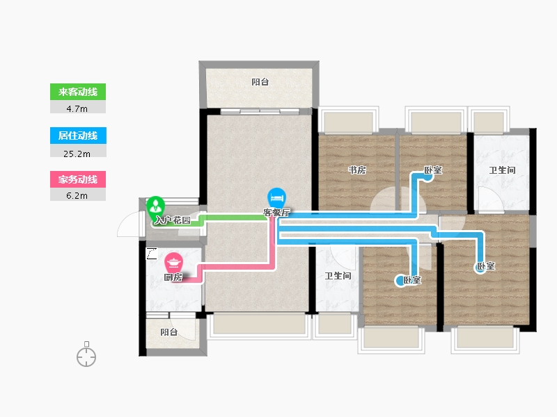 湖南省-衡阳市-银泰红城6~9期-102.79-户型库-动静线