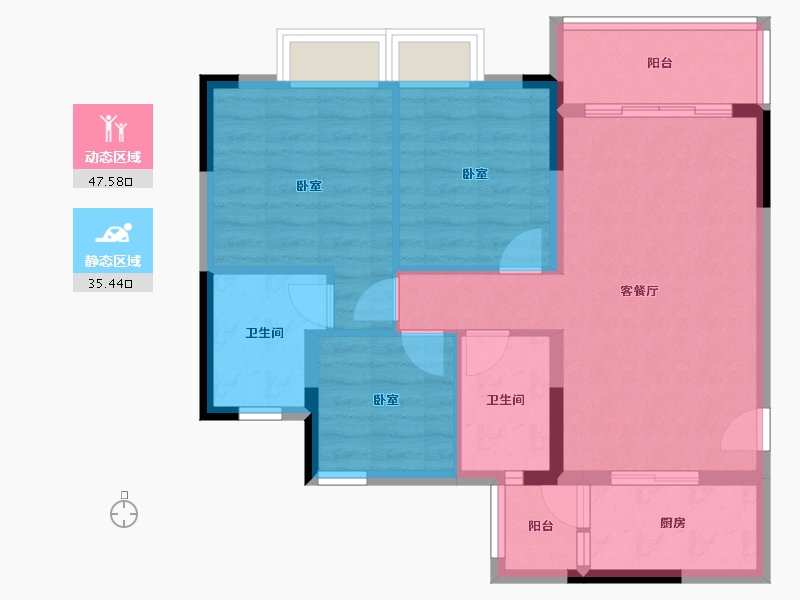 广东省-广州市-时代城-74.01-户型库-动静分区