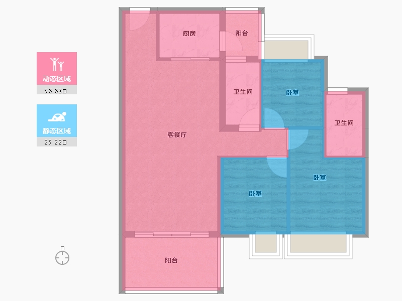 广东省-佛山市-盛凯尚城-73.11-户型库-动静分区