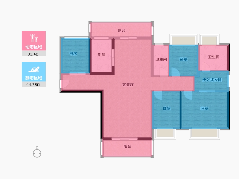 广东省-广州市-华福御水岸-112.79-户型库-动静分区