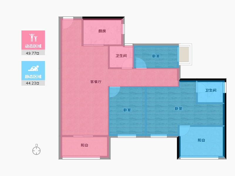 广东省-深圳市-东关·乐尚林居-84.96-户型库-动静分区