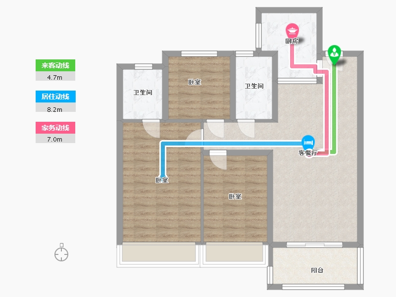 河南省-许昌市-海盛·湖滨豪庭-85.46-户型库-动静线