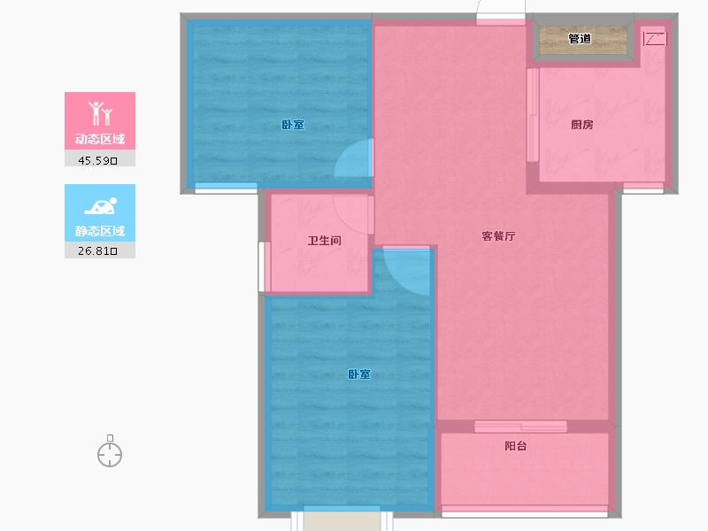 湖北省-孝感市-大悟山水星城-66.01-户型库-动静分区