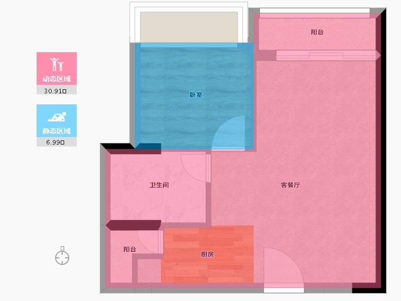 广东省-深圳市-幸福公寓-33.67-户型库-动静分区