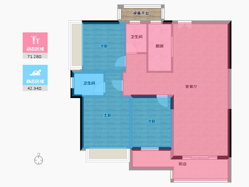 湖南省-张家界市-澧水嘉园-105.93-户型库-动静分区