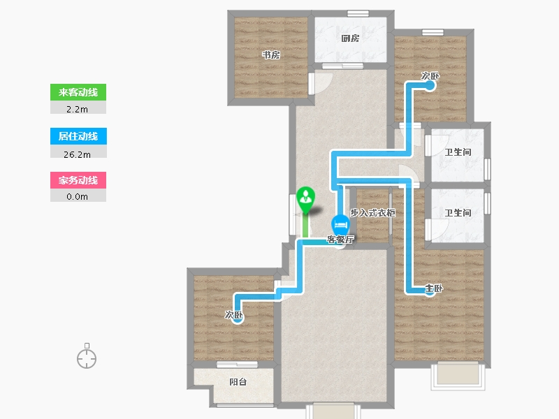 山东省-潍坊市-紫玉兰亭-106.00-户型库-动静线