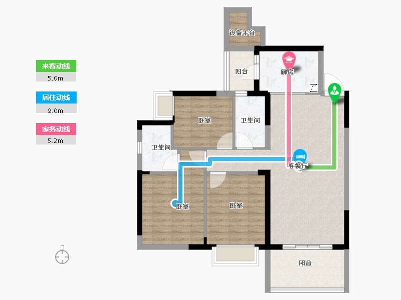 湖南省-衡阳市-银泰红城6~9期-90.00-户型库-动静线