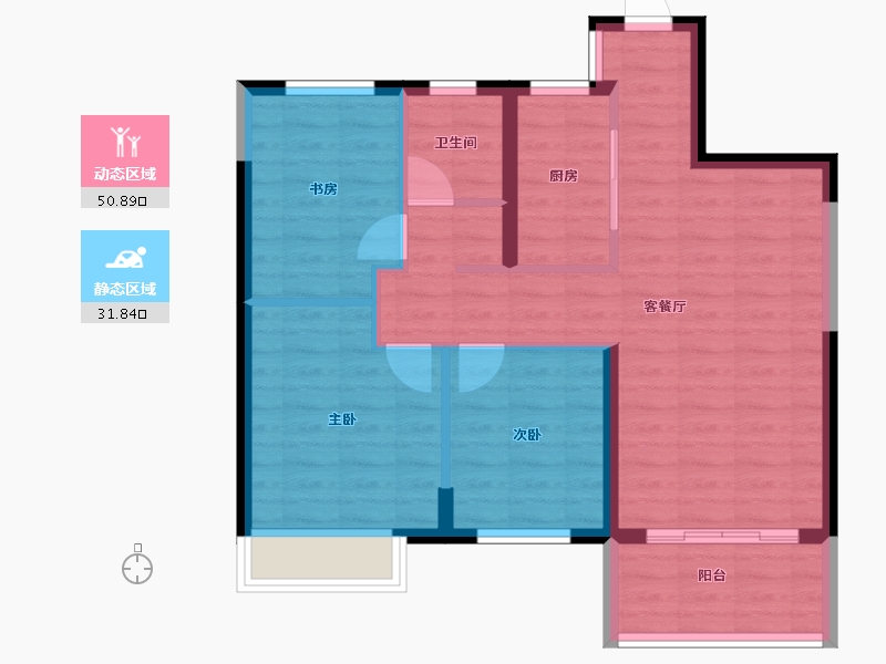 广东省-惠州市-新力帝泊湾-74.27-户型库-动静分区