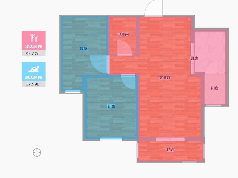 河北省-承德市-御水卧龙湾-74.50-户型库-动静分区