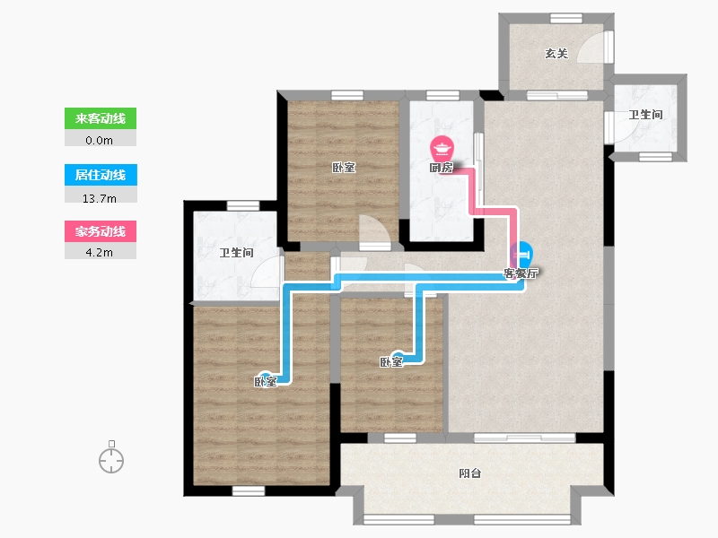 湖南省-岳阳市-万象瑞城-94.30-户型库-动静线