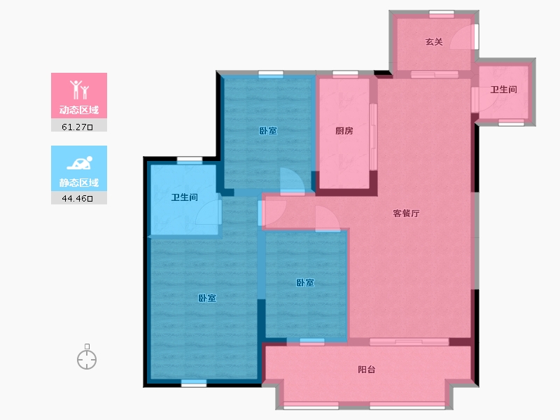 湖南省-岳阳市-万象瑞城-94.30-户型库-动静分区