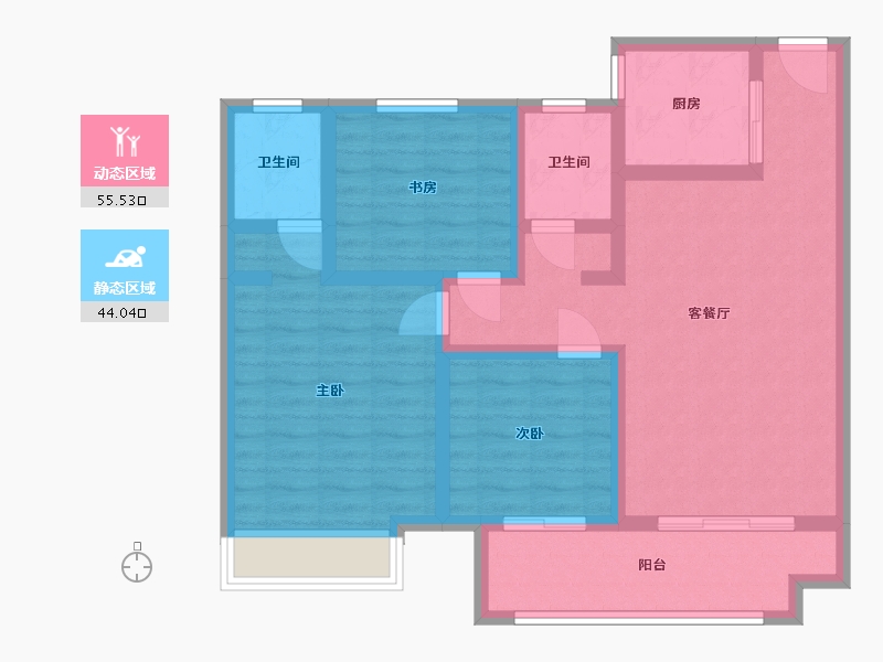 山东省-枣庄市-天樾府-87.80-户型库-动静分区