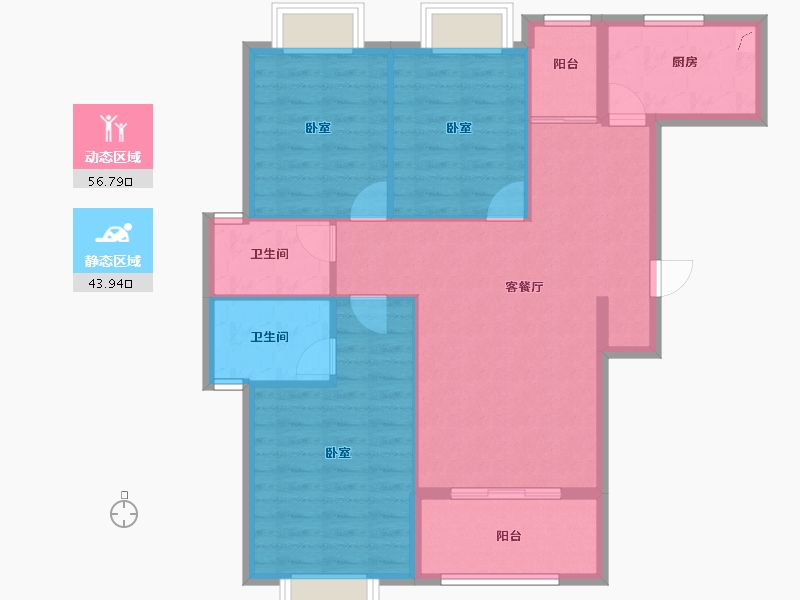 湖北省-孝感市-大悟山水星城-91.01-户型库-动静分区