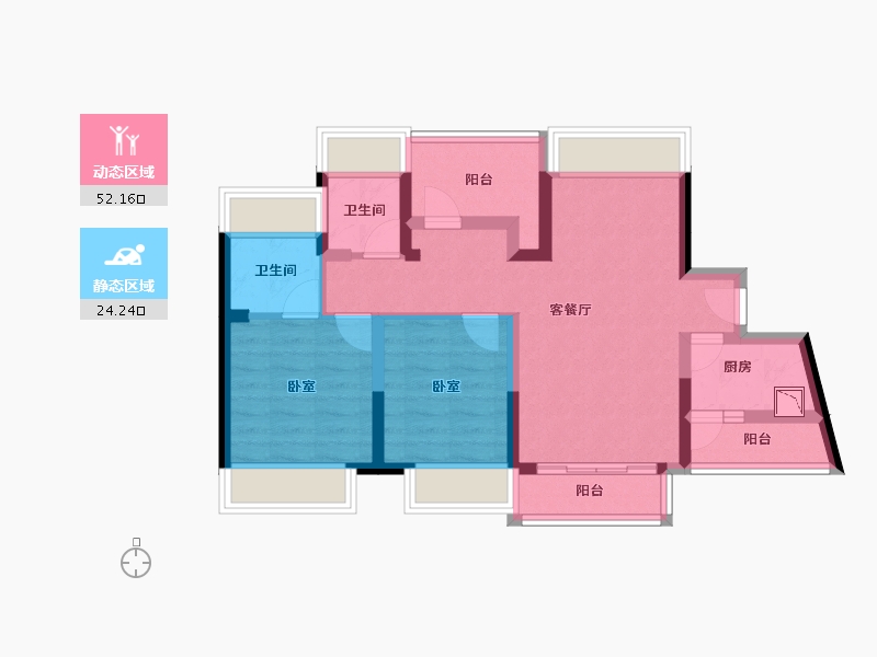 广东省-深圳市-香莎公馆-65.99-户型库-动静分区