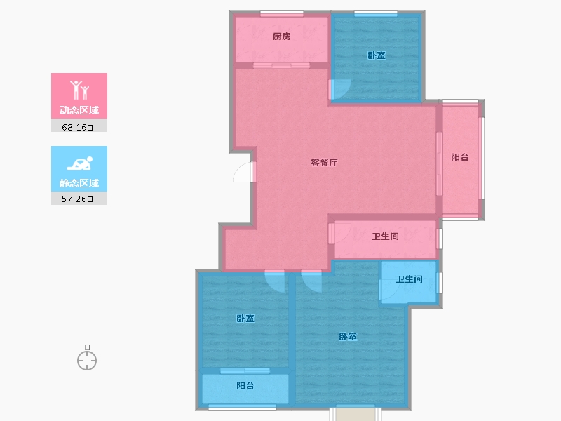 山东省-淄博市-西城华府-113.02-户型库-动静分区