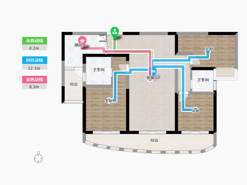 四川省-成都市-招商大魔方玺悦轩-110.44-户型库-动静线