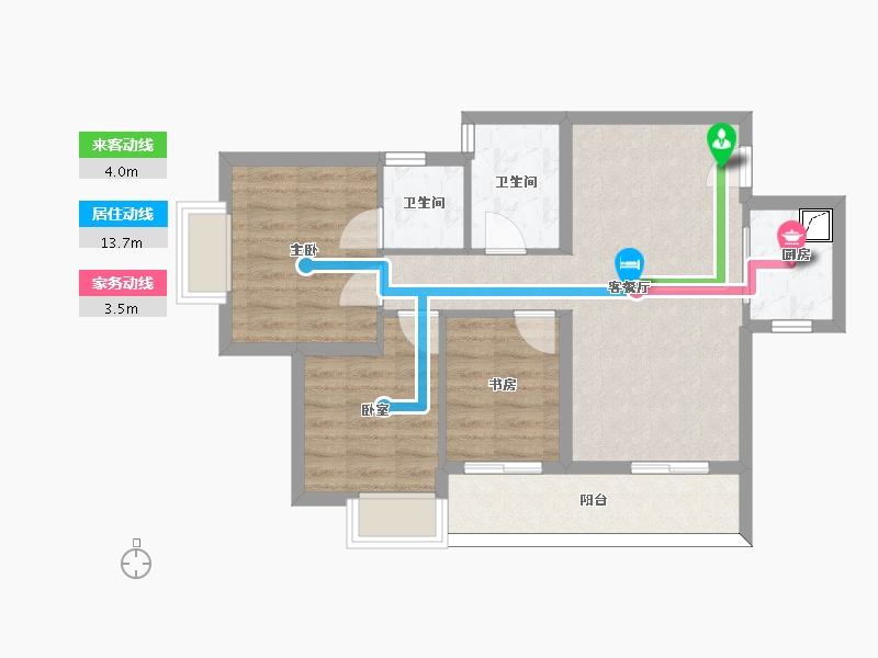 广东省-惠州市-瀚柏青柠时代-67.16-户型库-动静线