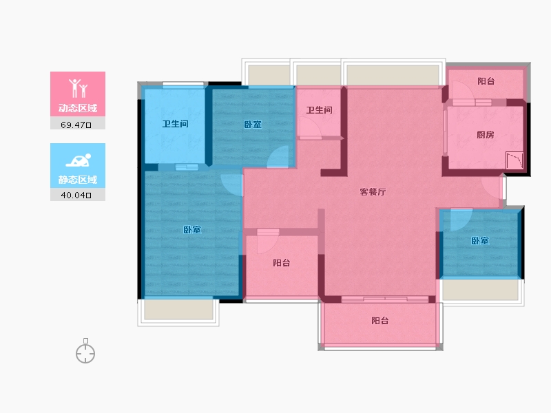 广东省-深圳市-香莎公馆-96.86-户型库-动静分区