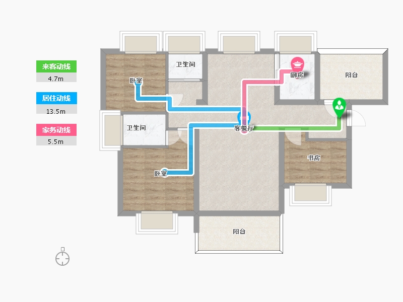 广东省-惠州市-香树御园-81.54-户型库-动静线