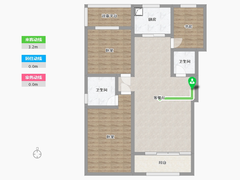 宁夏回族自治区-银川市-吉泰璞樾台-99.82-户型库-动静线