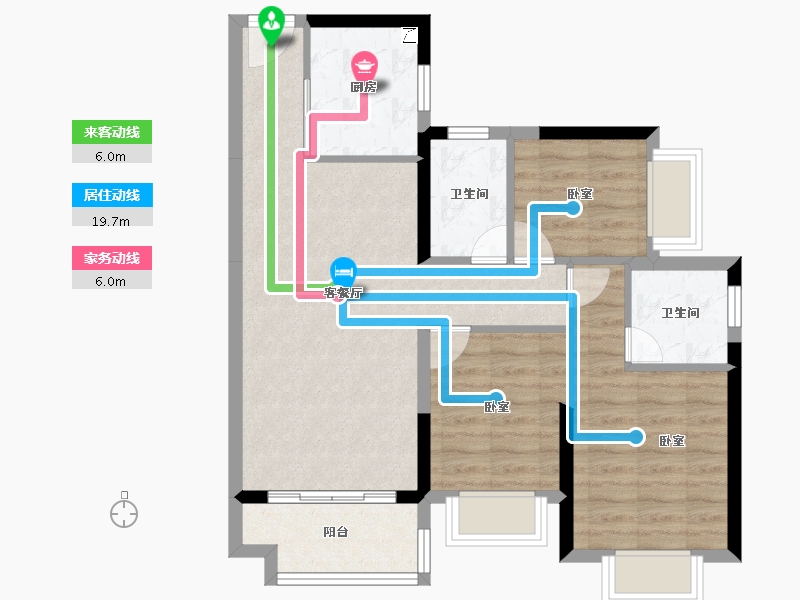 广东省-惠州市-海伦堡海伦璟园-74.46-户型库-动静线