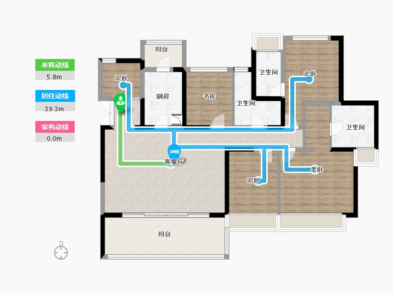 四川省-成都市-招商大魔方玺悦轩-139.45-户型库-动静线