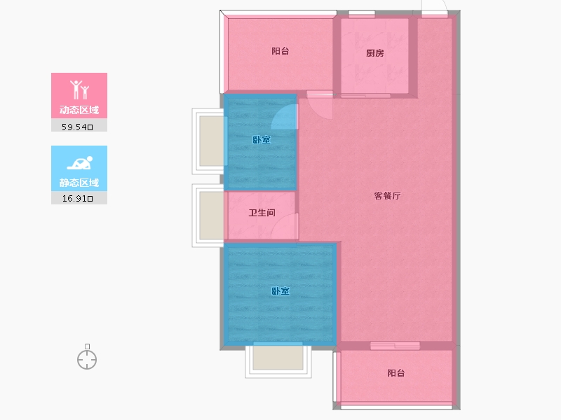 广东省-惠州市-香树御园-68.06-户型库-动静分区