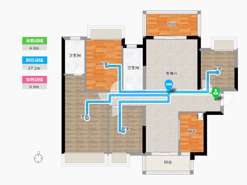 广西壮族自治区-贺州市-龙光玖誉湖-106.56-户型库-动静线