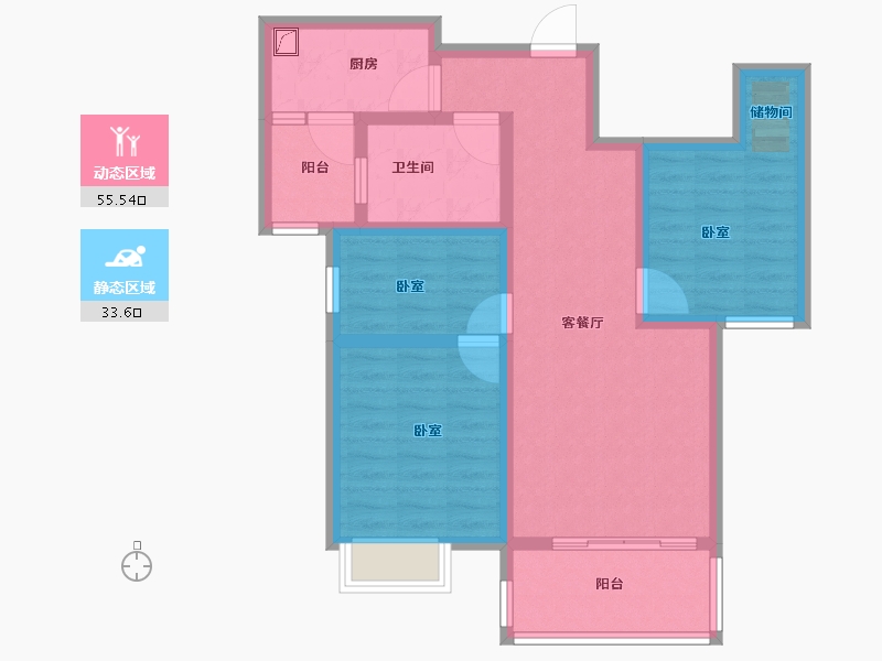 湖北省-孝感市-大悟山水星城-78.01-户型库-动静分区