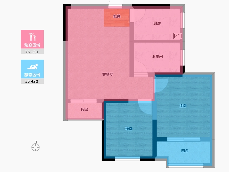 湖南省-长沙市-绿地新都会-55.16-户型库-动静分区