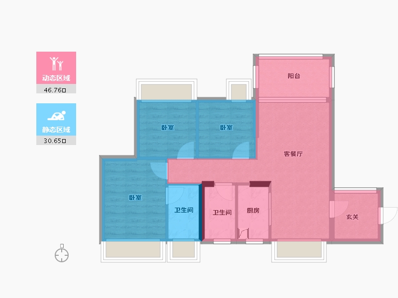 广东省-佛山市-盛凯尚城-68.04-户型库-动静分区