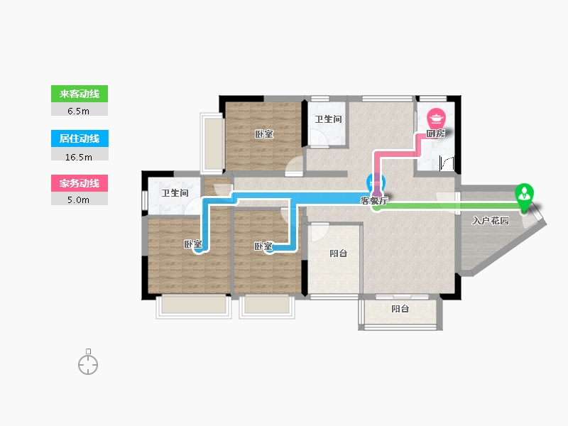 广东省-东莞市-中熙君墅湾-102.58-户型库-动静线