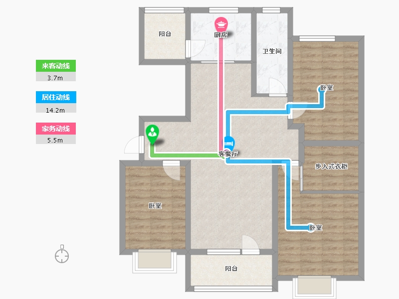 山东省-淄博市-嘉亿国际二期-101.24-户型库-动静线