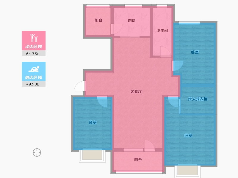 山东省-淄博市-嘉亿国际二期-101.24-户型库-动静分区