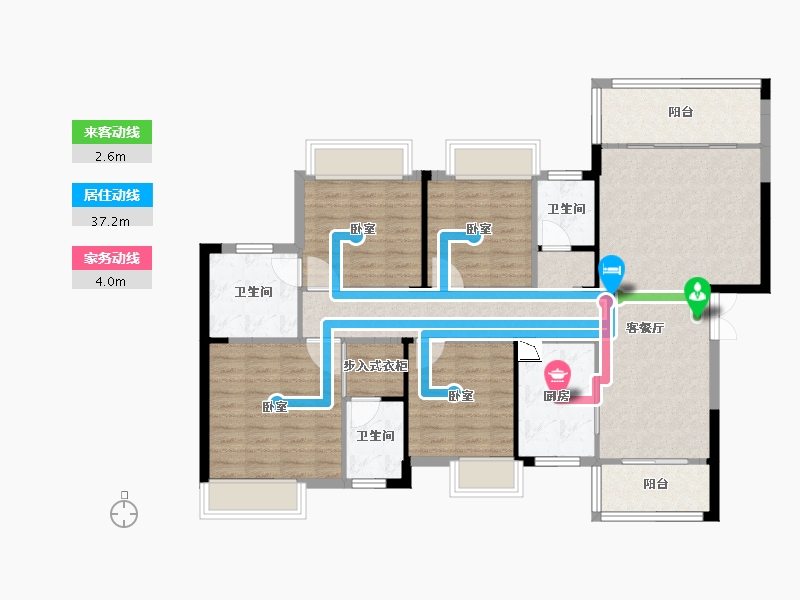 湖南省-邵阳市-仁为峰邵东壹号-115.40-户型库-动静线