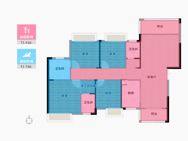 湖南省-邵阳市-仁为峰邵东壹号-115.40-户型库-动静分区