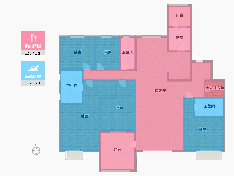 河北省-承德市-碧桂园观澜-220.50-户型库-动静分区