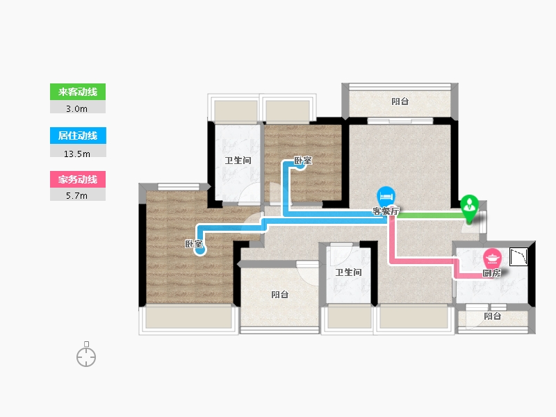 广东省-深圳市-香莎公馆-71.08-户型库-动静线