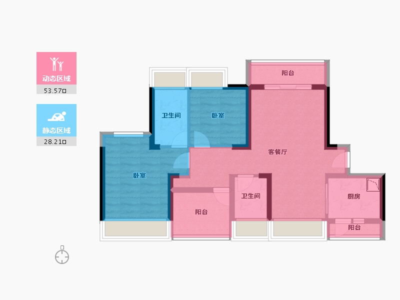 广东省-深圳市-香莎公馆-71.08-户型库-动静分区