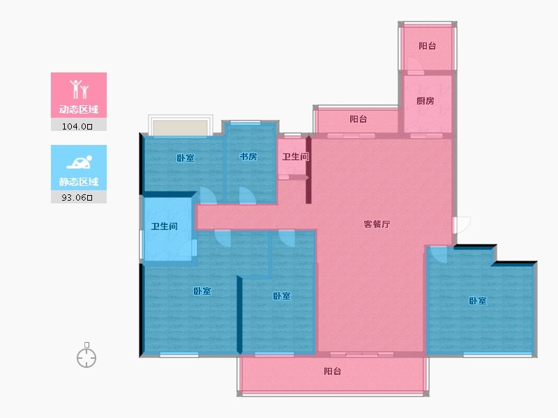 广东省-河源市-碧桂园·公园上城-178.69-户型库-动静分区