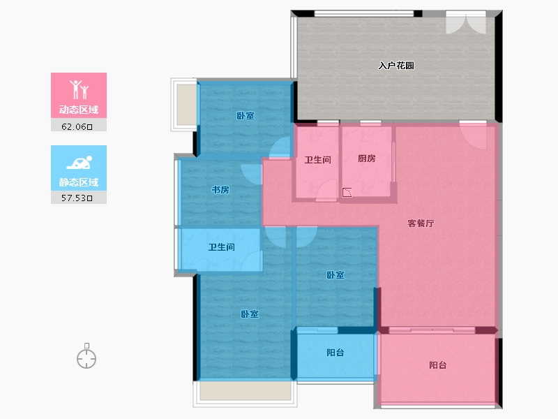 广东省-深圳市-满京华喜悦里-136.43-户型库-动静分区