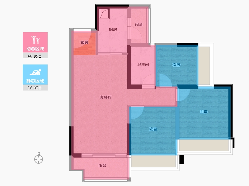 广东省-惠州市-星河荣域-65.01-户型库-动静分区